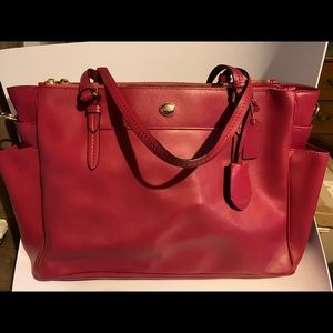Extra large bright pink Coach bag